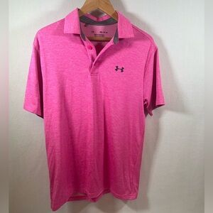 Under Armour Men's The Playoff Polo Vibrant Pink Size M